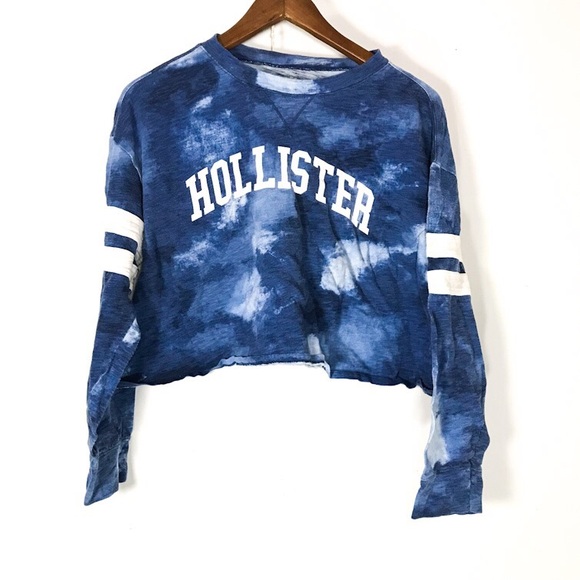 Hollister Tops - HOLLISTER • Long Sleeve Logo Crop Top | XS